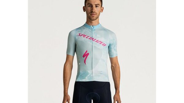 Maillot de manga corta Specialized Foundation Graphic para hombre - Sea Foam/Rebel Pink Focal - vista general