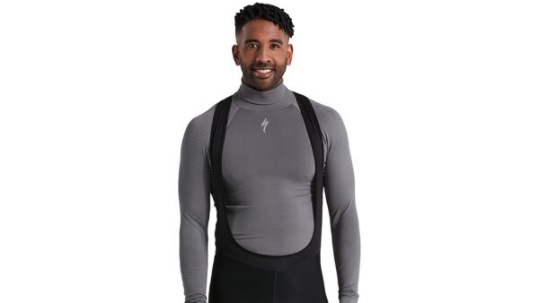 Men's Seamless Roll Neck Long Sleeve Base Layer Specialized - Grey - vista principal