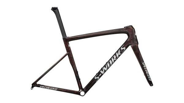 Cuadro de la S-Works Tarmac SL8 Specialized - Gloss Viavi Red Gold Over Silver / Satin Metallic Obsidian - vista general
