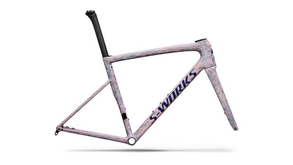 Cuadro de la S-Works Tarmac SL8 Specialized - GLOSS DOLOMITE METALLIC / DIRECTIONAL BRUSH / BLUE MAJESTY METALLIC - vista
