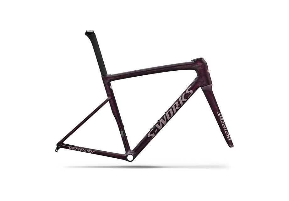Cuadro de la S-Works Tarmac SL8 Specialized - GLOSS DOLOMITE METALLIC / DIRECTIONAL BRUSH / BLUE MAJESTY METALLIC - vista