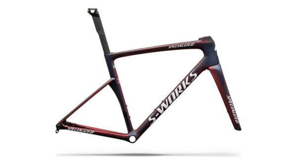 Conjunto de cuadro S-Works Tarmac SL9 Team Replica - FDJ United - SUEZ Specialized - SATIN RED TINT / BLUE TINT / RED PEARL