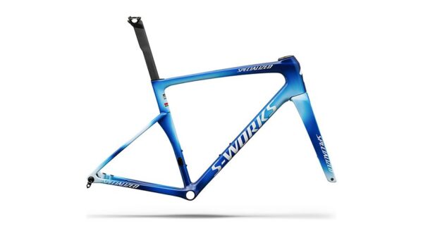 Conjunto de cuadro S-Works Tarmac SL9 Team Replica: Soudal Quick-Step Specialized - GLOSS BLUE ONYX / COBALT / MORNING MIST