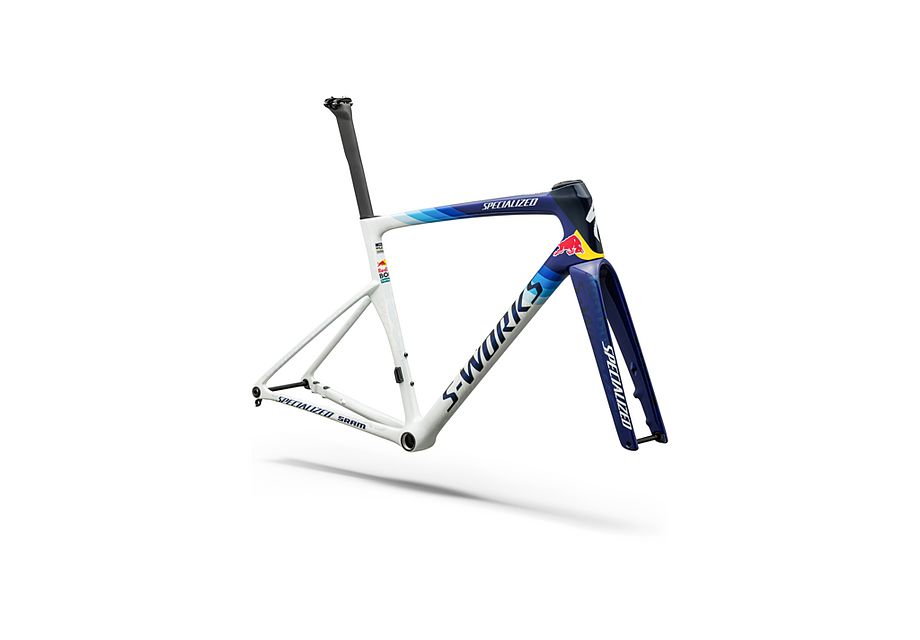 Conjunto de cuadro S-Works Tarmac SL9 Team Replica - Red Bull - BORA - hansgrohe Specialized - GLOSS METALLIC WHITE SILVER /