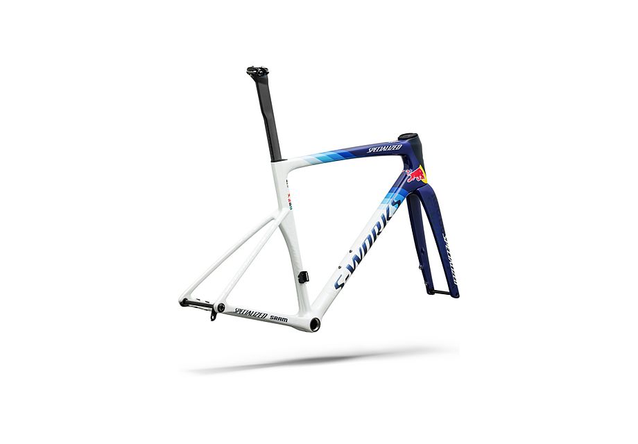 Conjunto de cuadro S-Works Tarmac SL9 Team Replica - Red Bull - BORA - hansgrohe Specialized - GLOSS METALLIC WHITE SILVER /