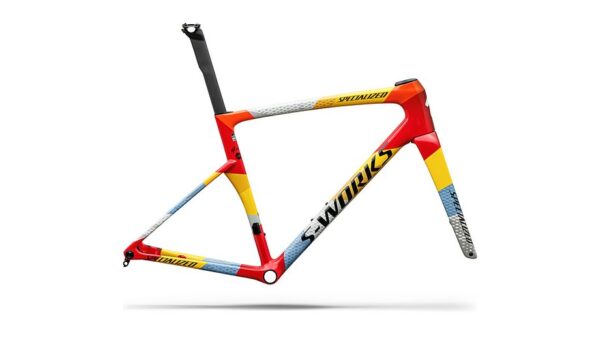 Conjunto de cuadro S-Works Tarmac SL9 Team Replica - SD Worx - Protime Specialized - GLOSS VIVID RED / YELLOW / DOLOMITE