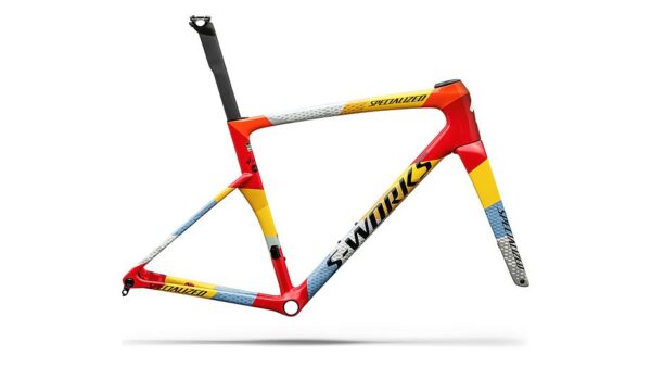 Conjunto de cuadro S-Works Tarmac SL9 Team Replica - SD Worx - Protime Specialized - GLOSS VIVID RED / YELLOW / DOLOMITE