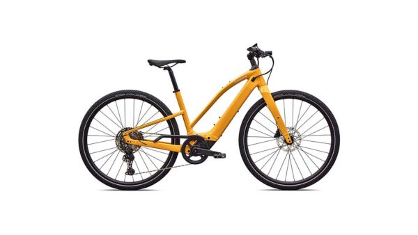 Turbo Vado SL 2 4.0 Step-Through Specialized - GLOSS BRASSY YELLOW / METALLIC WHITE SILVER FROST REFLECTIVE - vista general