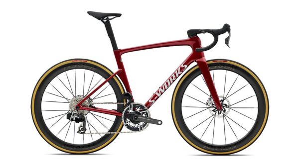 S-Works Tarmac SL9: SRAM RED AXS Specialized - SATIN SILVER DUST / GLOSS CHROME - vista general