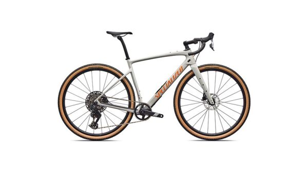 Diverge 4 Comp Carbon - SRAM Apex AXS/S1000 Specialized - Dolomite Metallic/Orange Zest - vista general